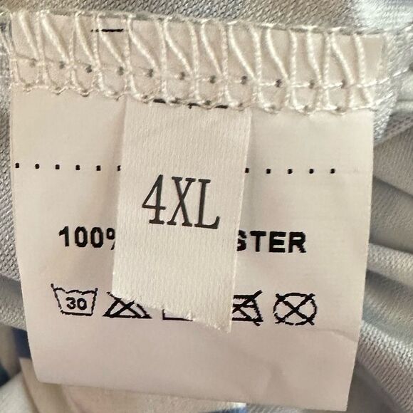 Women's Striped Sleeveless Halter Top Jumpsuit with Belt - Size 4X. Blue/White - Picture 8 of 9